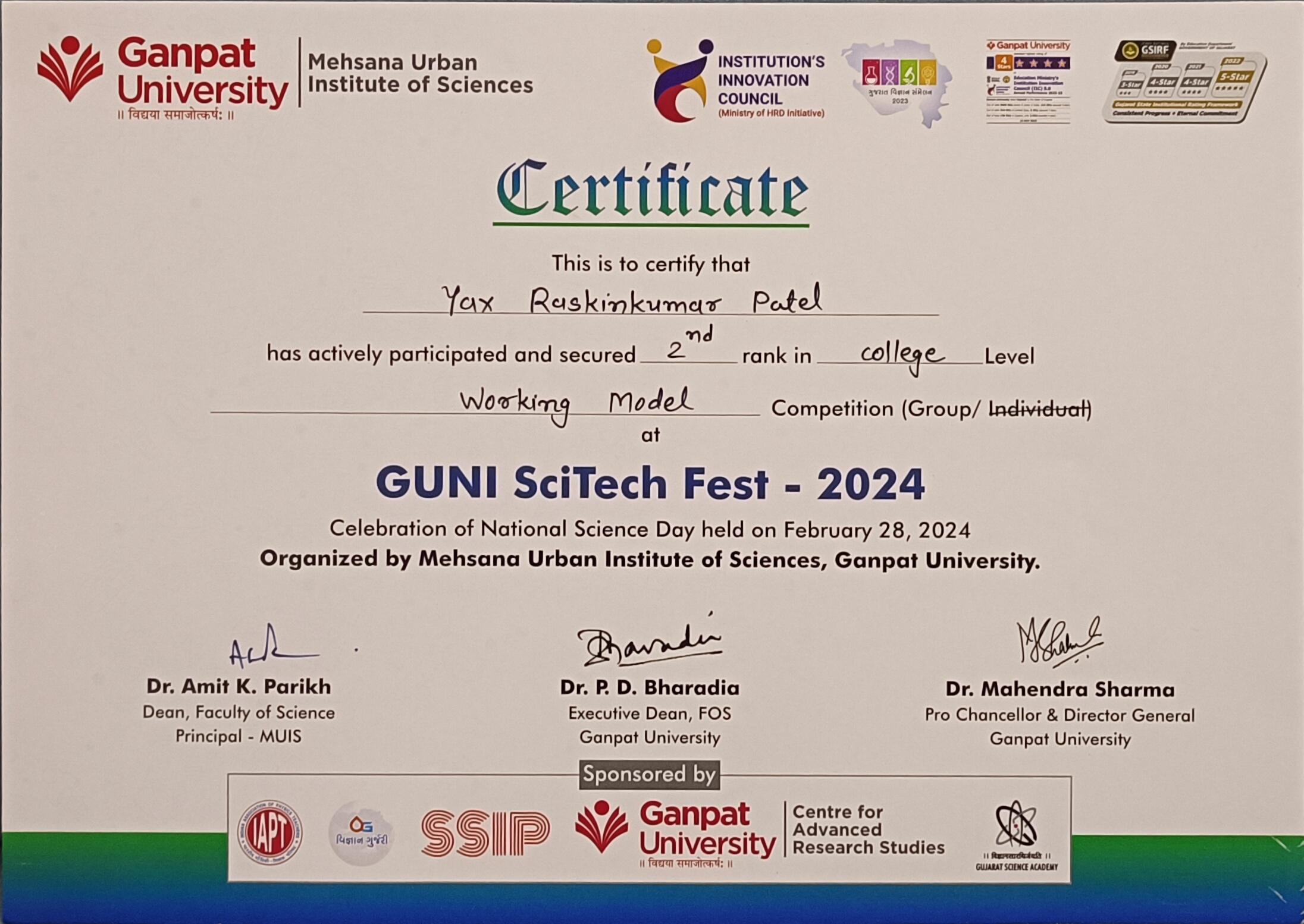 GUNI SciTech Fest 2024